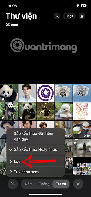 Lọc thư viện ảnh