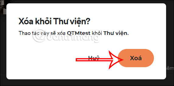 Đồng ý xóa playlits Spotify trên máy tính 
