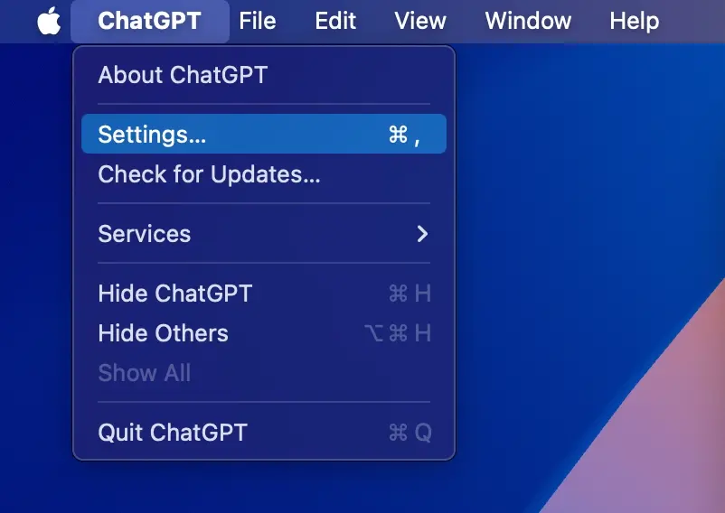 Cài đặt ChatGPT trên máy Mac