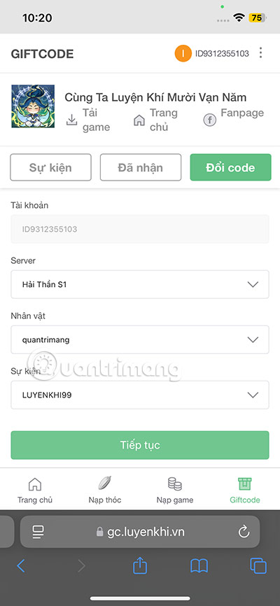 luyen - Danh sách code Cùng Ta Luyện Khí Mười Vạn Năm mới nhất và cách nhập code Code-Cung-ta-luyen-khi-1