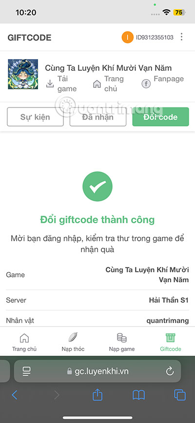 luyen - Danh sách code Cùng Ta Luyện Khí Mười Vạn Năm mới nhất và cách nhập code Code-Cung-ta-luyen-khi-2