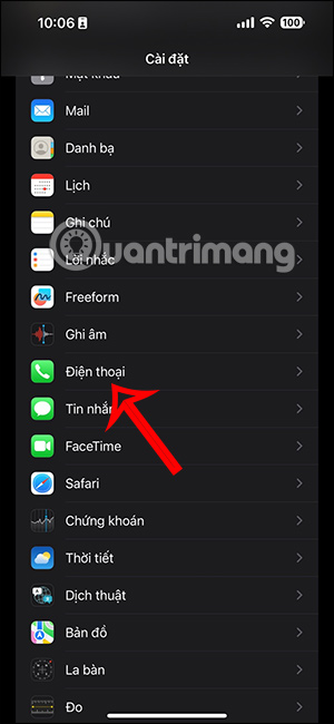 Chỉnh Điện thoại iPhone