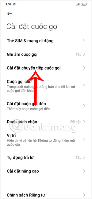 Cài đặt chuyển tiếp cuộc gọi trên Android