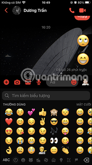 Xóa emoji thường dùng bàn phím iPhone