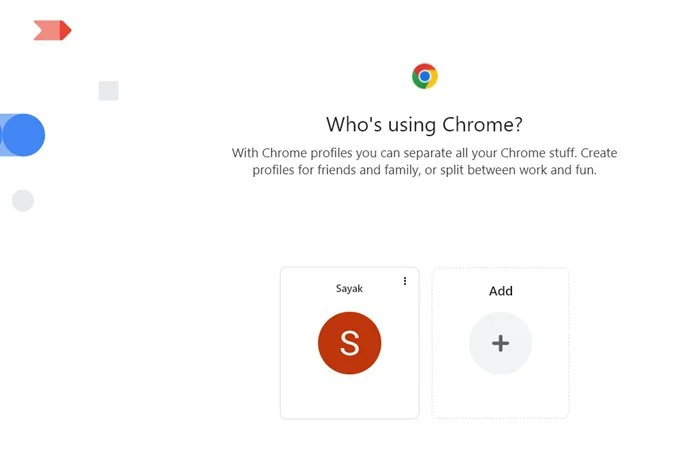 Trang Who’s Using Chrome? hiển thị qua cửa sổ trình duyệt Gmail.