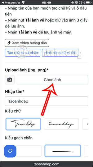 Chọn ảnh nền