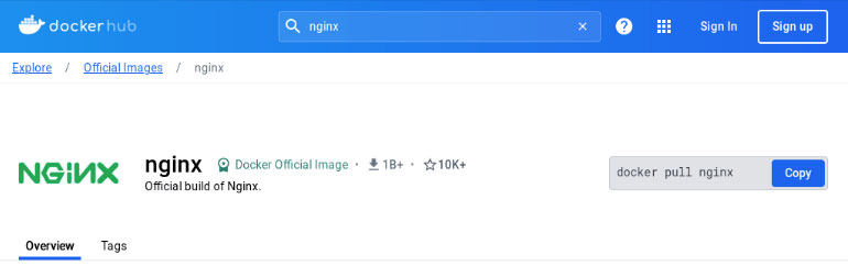 Image Docker cho Nginx.
