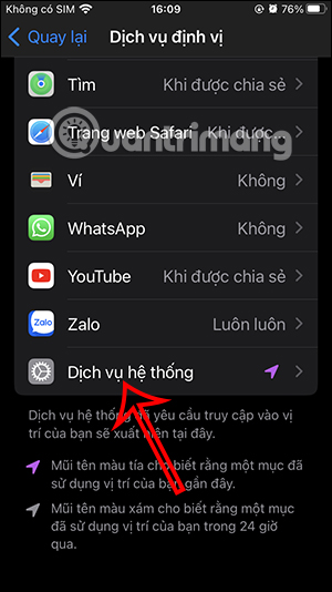 Dịch vụ hệ thống iPhone