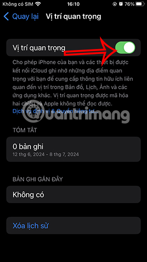 Vị tri quan trọng iPhone