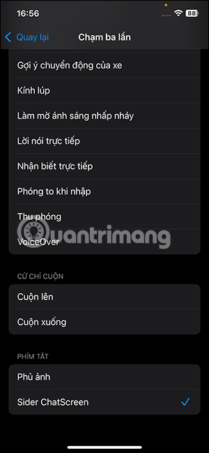 Phím tắt Sider