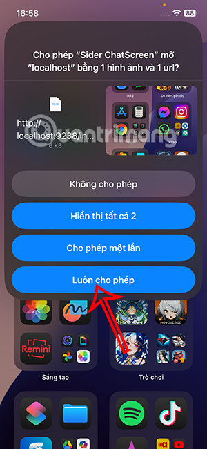 Truy cập URL localhost