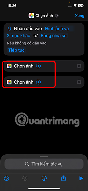 Thêm tác vụ tạo ảnh trên iPhone 