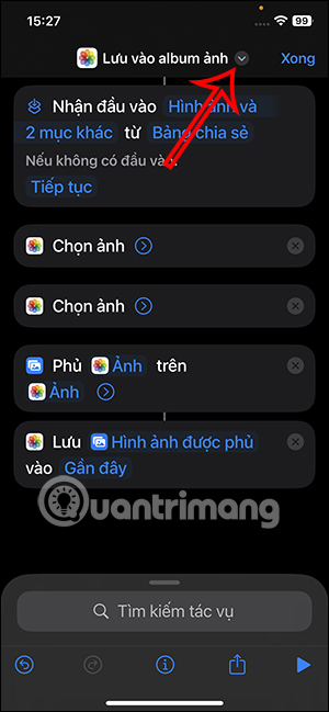 Tùy chọn phím tắt iPhone 