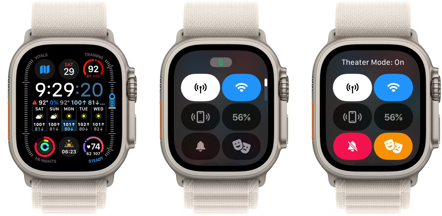 Bật Theater Mode trên Apple Watch