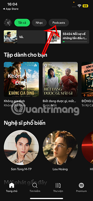 Mục podcast Spotify