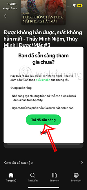 Tính năng bình luận podcast Spotify
