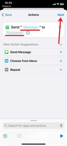 Thêm tin nhắn và người nhận cho tin nhắn WhatsApp đã lên lịch
