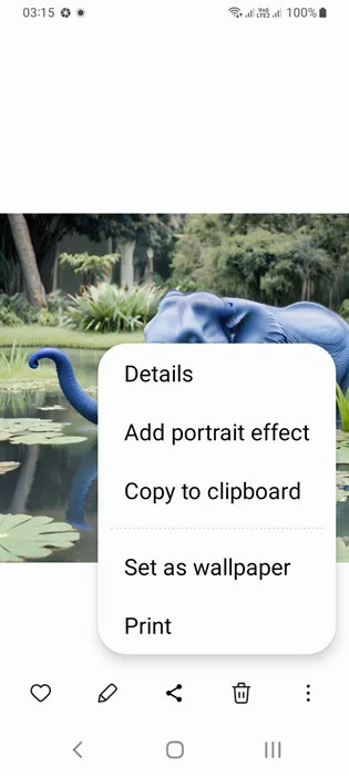 Sử dụng trình tạo ảnh AI của Gencraft để lưu hình nền trên điện thoại Android.