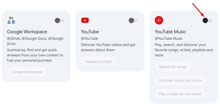 Dùng YouTube Music trên Gemini