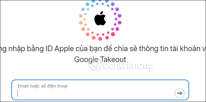 Đăng nhập tài khoản Apple