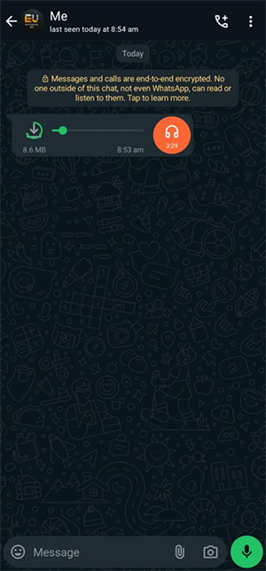 Tải tin nhắn âm thanh trên WhatsApp