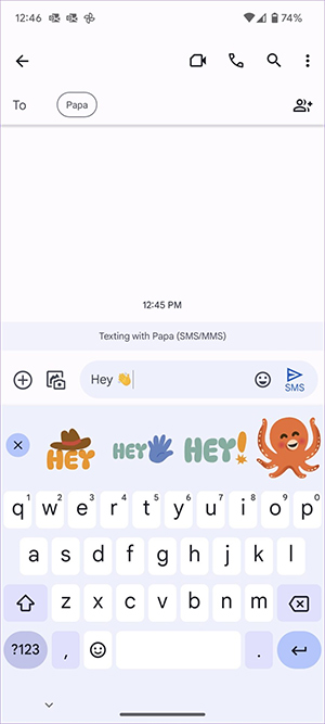 Sticker tạo từ văn bản