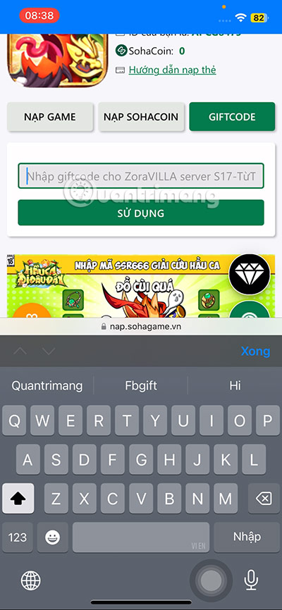 nhap code kien vuong 3q