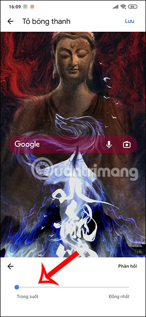 Chỉnh độ trong suốt thanh tìm kiếm Google