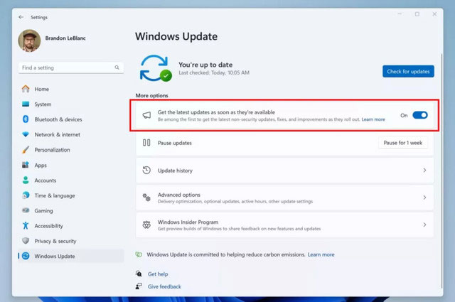 Microsoft thay đổi cách cập nhật Windows 11