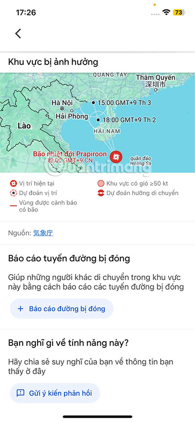 google maps bão
