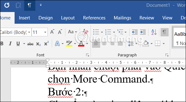 Biểu tượng ¶ trong Word
