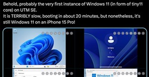 Cài đặt thành công Windows 11 lên iPhone 15 Pro