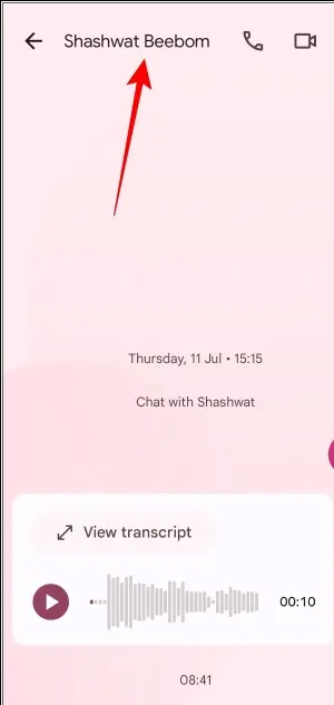 Giao diện Google Messages