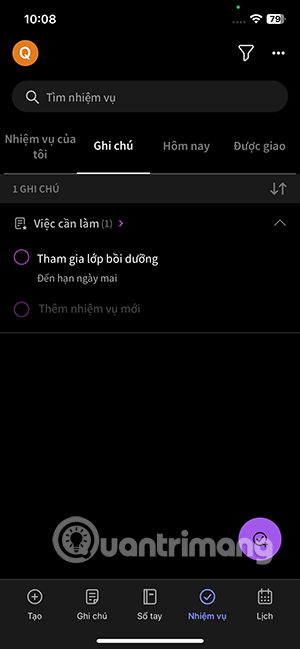 Nhiệm vụ đã thêm
