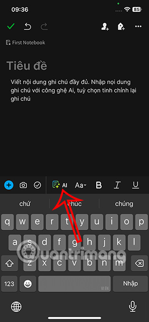 Tính năng AI trong Evernote