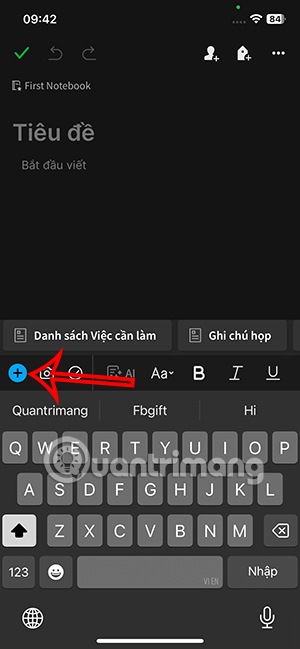 Thêm nội dung ghi chú