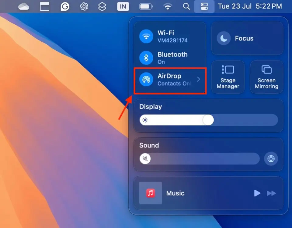 Tắt AirDrop trong Mac