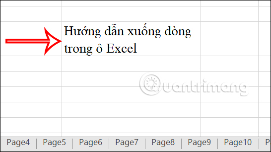 Xuống dòng trong Excel để nối chuỗi