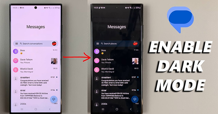 Hướng dẫn kích hoạt nền đen Google Messages - QuanTriMang.com