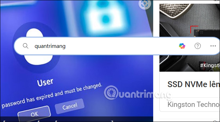 Di chuyển thanh Search bar Microsoft Edge