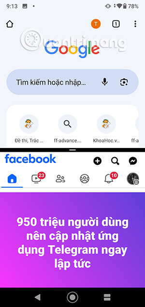 Dùng 2 ứng dụng trên Android