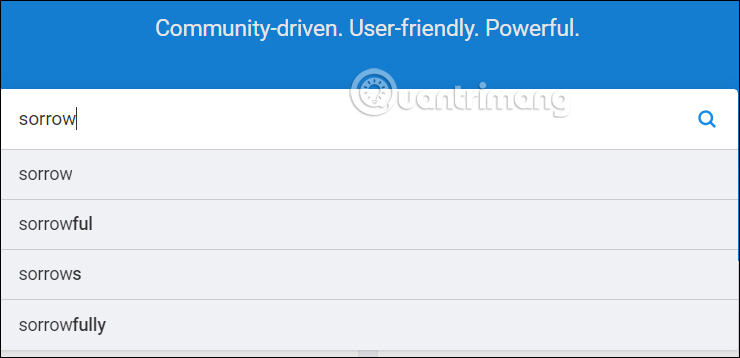 Nhấn vào ảnh để phóng to Nhập từ trên Power Thesaurus