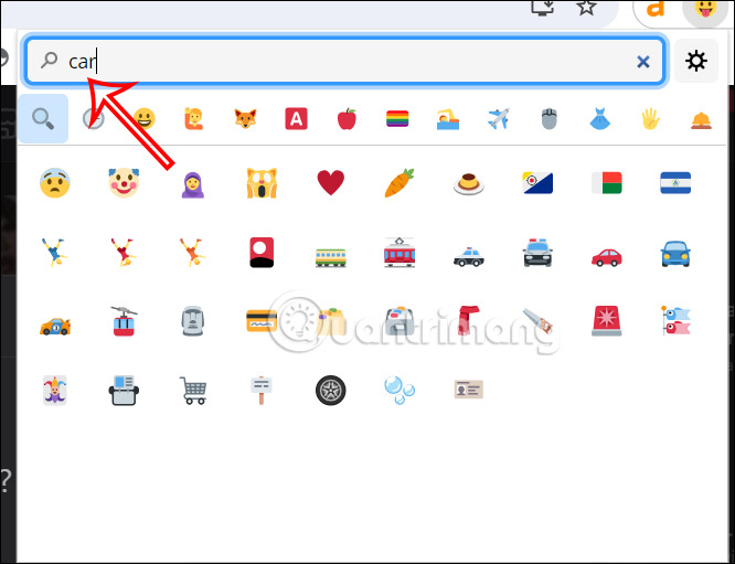 Tìm Emoji trên trình duyệt