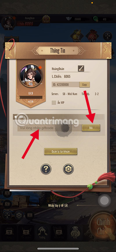 giftcode tttq
