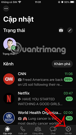 Cài đặt WhatsApp