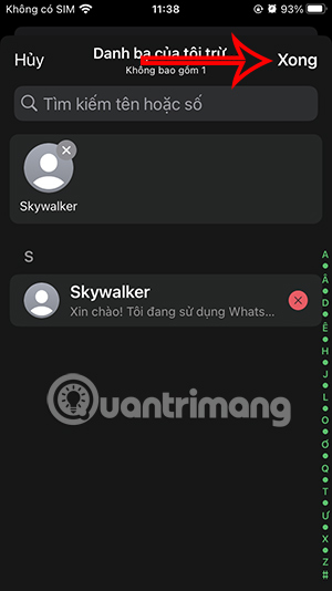 Ẩn trạng thái WhatsApp với người cụ thể