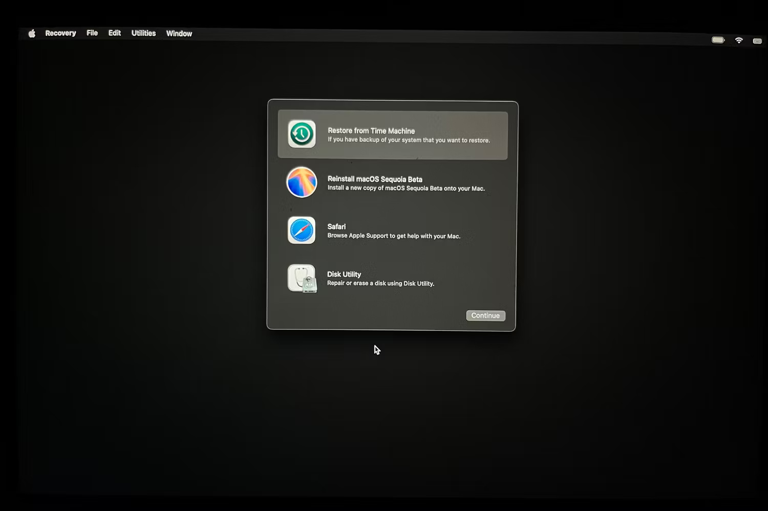 Mở macOS Recovery trên máy Mac