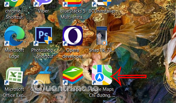 Biểu tượng Apple Maps trên máy tính