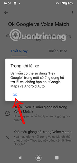 Hủy lệnh Hey Google