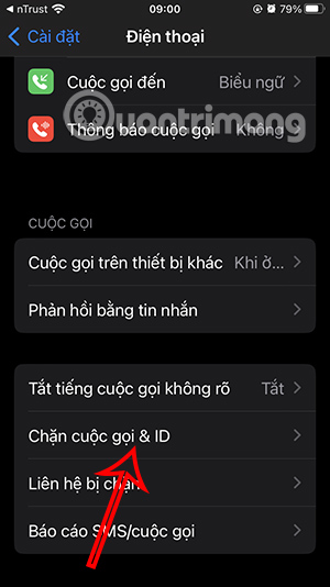 Chặn cuộc gọi trên iPhone